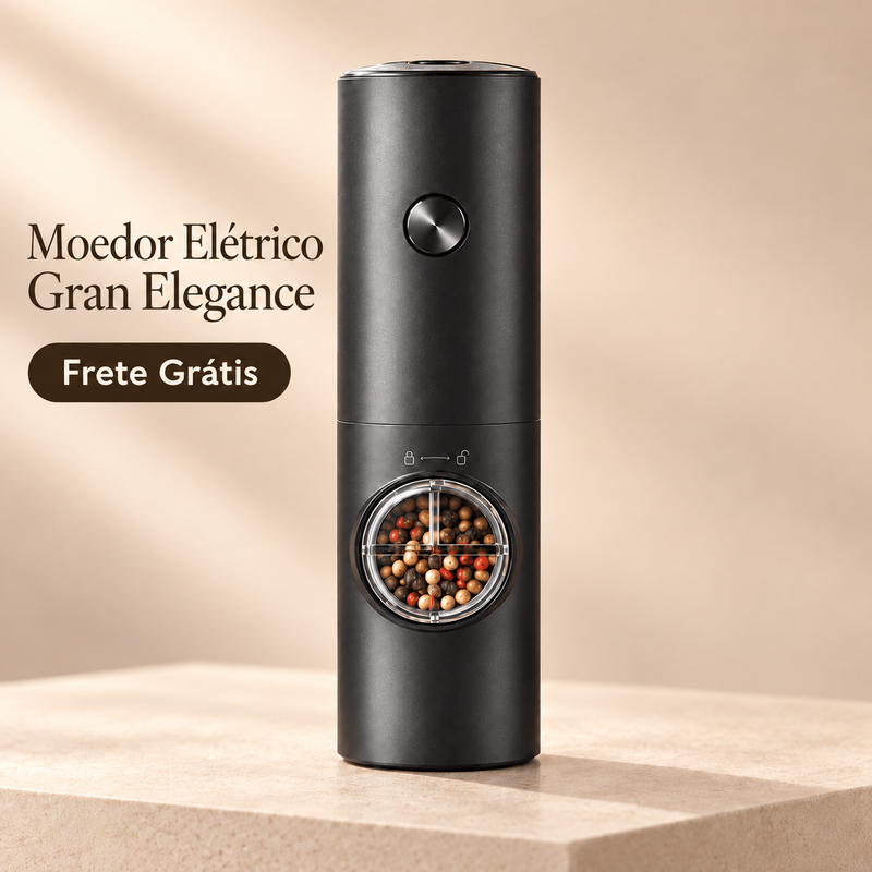 Moedor elétrico de temperos Gran Elegance preto